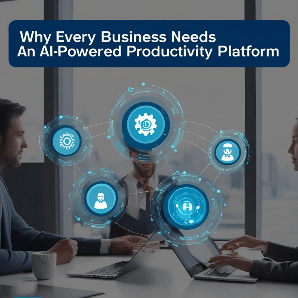 an image with text "Why Every Business Needs an AI Powered Productivity Platform"